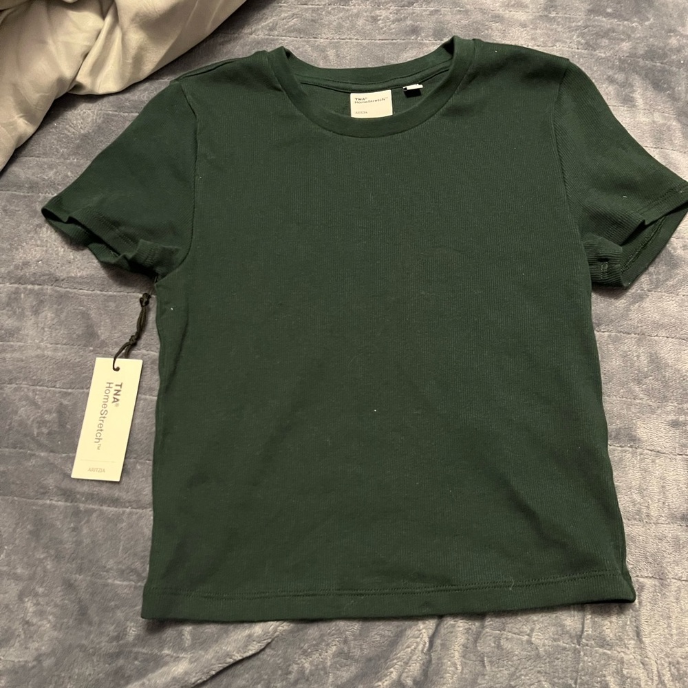 Tna Crew Waist Green Top- Aritzia